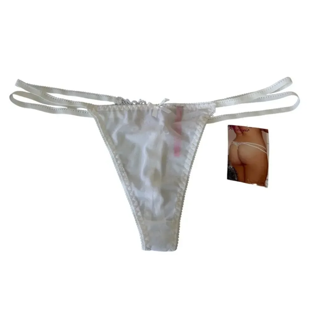 Seven 'til Midnight White Mesh & Floral Open Crotch Plus Thong Size 3X/4X NEW - Picture 1 of 9